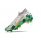 Nike Mercurial Superfly VII Elite DF SG-Pro Anti Clog Mbappe Gris Vert Or