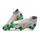 Nike Mercurial Superfly VII Elite DF SG-Pro Anti Clog Mbappe Gris Vert Or