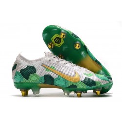 Nike Mercurial Vapor XIII Elite SG-PRO Anti-Clog Mbappe Gris Vert Or