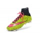 Coupe du monde 2014 Chaussures Nike Mercurial Superfly FG Jaune Rose Noir