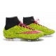 Coupe du monde 2014 Chaussures Nike Mercurial Superfly FG Jaune Rose Noir