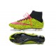 Coupe du monde 2014 Chaussures Nike Mercurial Superfly FG Jaune Rose Noir