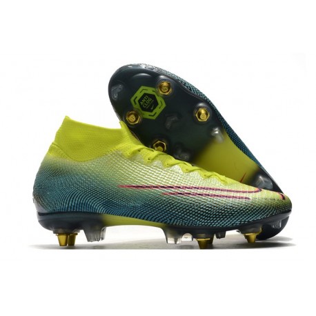 Nike Mercurial Superfly VII Elite DF SG-Pro Anti Clog Citron Noir Vert