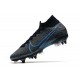 Nike Mercurial Superfly VII Elite DF SG-Pro Anti Clog Noir Bleu