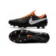Crampons de Football Nike Tiempo Legend 8 Elite FG Noir Blanc Orange