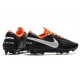 Crampons de Football Nike Tiempo Legend 8 Elite FG Noir Blanc Orange