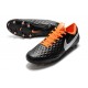 Crampons de Football Nike Tiempo Legend 8 Elite FG Noir Blanc Orange