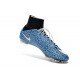 Nouveau Chaussures de Football Nike Mercurial Superfly 4 FG Bleu Noir Blanc