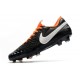 Crampons de Football Nike Tiempo Legend 8 Elite FG Noir Blanc Orange