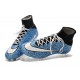 Nouveau Chaussures de Football Nike Mercurial Superfly 4 FG Bleu Noir Blanc