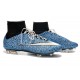 Nouveau Chaussures de Football Nike Mercurial Superfly 4 FG Bleu Noir Blanc