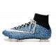 Nouveau Chaussures de Football Nike Mercurial Superfly 4 FG Bleu Noir Blanc