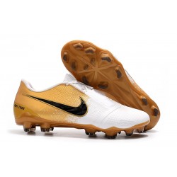 Crampon Nouveaux Nike Phantom Vnm Elite FG Or Blanc Noir