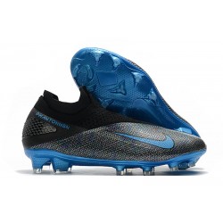 Crampon 2020 Nike Phantom Vision 2 Elite DF FG -Noir Bleu Laser Anthracite