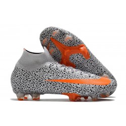 Nike Mercurial Superfly VII Elite DF CR7 FG - Blanc Noir Orange