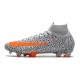 Nike Mercurial Superfly VII Elite DF CR7 FG - Blanc Noir Orange