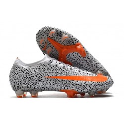 Crampons Nouveau Nike Mercurial Vapor XIII Elite FG CR7 Safari-Blanc Orange Noir