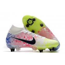 Nike Mercurial Superfly 7 Elite SG-Pro AC Neymar Blanc Noir Bleu Volt