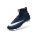 Coupe du monde 2014 Chaussures Nike Mercurial Superfly FG Bleu Foncé Blanc