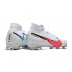 Nike Mercurial Superfly VII Elite DF FG -Blanc Cramoisi Bleu