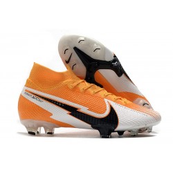 Nike Mercurial Superfly VII Elite DF FG -Orange Laser Noir Blanc