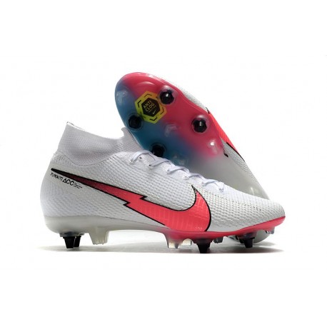 Nike Mercurial Superfly 7 Elite SG-Pro AC Blanc Rouge Bleu