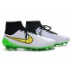 Nouvelle Crampons Nike Magista Obra FG Hommes Blanc Vert Noir Jaune