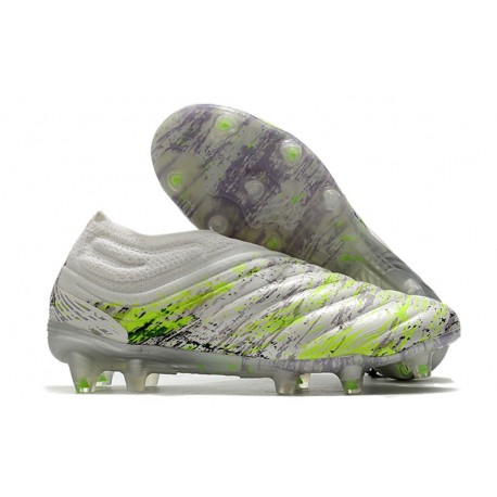 adidas Chaussure de Foot Copa 20+ FG - Blanc Noir Vert