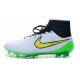 Nouvelle Crampons Nike Magista Obra FG Hommes Blanc Vert Noir Jaune