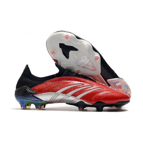 adidas Chaussure Predator Archive FG - Rouge Argent Noir