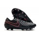 Chaussure de foot Nike Tiempo Legend VIII Elite FG Noir Rose