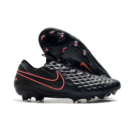 Chaussure de foot Nike Tiempo Legend VIII Elite FG Noir Rose