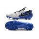 Chaussure de foot Nike Tiempo Legend VIII Elite FG Blanc Bleu