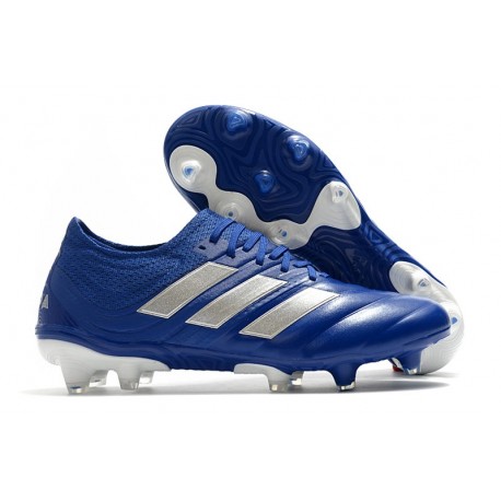 Crampons Nouvel adidas Copa 20.1 FG Bleu Royal Argent