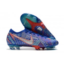 Crampon Nike Mercurial Vapor XIII Elite FG Sancho Bleu Blanc Vert Noir