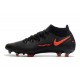 Chaussures Nike Phantom GT Elite Dynamic Fit FG Noir Rouge Chili Gris