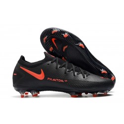 Chaussure 2021 Nike Phantom GT Elite FG - Noir Rouge Chili Gris Fumee