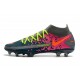 Chaussures Neuf Nike Phantom GT Elite Dynamic Fit FG Gris Bleu Rose