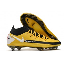 Chaussures Neuf Nike Phantom GT Elite Dynamic Fit FG Jaune Noir Blanc