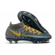 Chaussures Neuf Nike Phantom GT Elite Dynamic Fit FG Gris Bleu Jaune