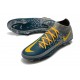 Chaussures Neuf Nike Phantom GT Elite Dynamic Fit FG Gris Bleu Jaune