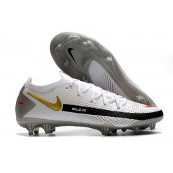 Nike Crampons Nouvelle Phantom GT Elite FG Blanc Noir Rouge