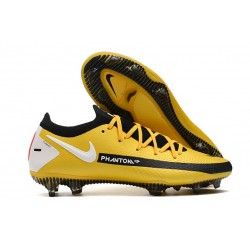 Nike Crampons Nouvelle Phantom GT Elite FG Jaune Noir Blanc