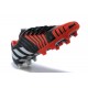 Nouveau Crampons de Football Adidas Predator Instinct FG Noir Blanc Rouge