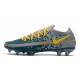 Nike Crampons Nouvelle Phantom GT Elite FG Gris Bleu Jaune