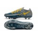 Nike Crampons Nouvelle Phantom GT Elite FG Gris Bleu Jaune