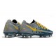 Nike Crampons Nouvelle Phantom GT Elite FG Gris Bleu Jaune