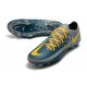 Nike Crampons Nouvelle Phantom GT Elite FG Gris Bleu Jaune