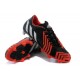 Nouveau Crampons de Football Adidas Predator Instinct FG Noir Blanc Rouge