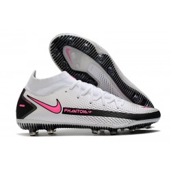 Chaussure de football Nike Phantom GT Elite DF AG-Pro Blanc Rose Noir